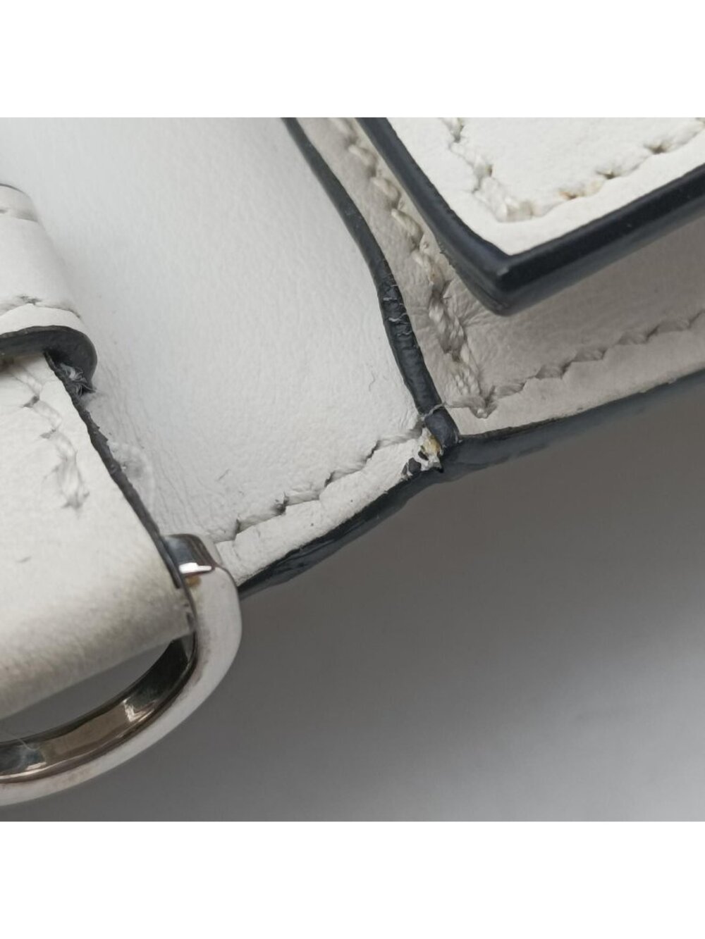 ★SOLD★ Prada Electra Studs White Leather 7 Messenger Bag - Picture 15 of 15